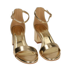 Sandali oro laminato, tacco 5,5 cm, Primadonna, 212707031LMOROG035, 002 preview