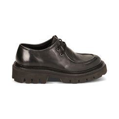 WOMEN SHOES OXFORD LEATHER NERO, Primadonna, 22S211307PENERO036, 001 preview