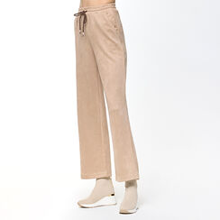 Pantalone marrone in microfibra, Primadonna, 23U131556MFMARRL, 003 preview