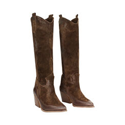 Stivali in camoscio testa di moro, Primadonna, 24L600101CMMORO035, 002 preview
