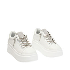 Sneakers bianco-argento, Primadonna, 242800704EPBIAR036, 002a