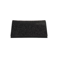 Pochette nera in microfibra con strass, Primadonna, 265162201MPNENEUNI, 001a