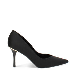 Décolleté nere in tessuto, tacco 8,5 cm, Primadonna, 242162811LYNERO037, 001a