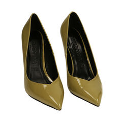 Escarpins en naplak vert militaire, talon 10,5 cm , Primadonna, 202186102NPMILI036, 002a
