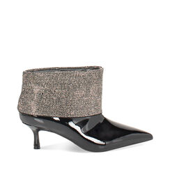 Tronchetto verniciato nero, tacco 5,5 cm, Primadonna, 242139703VENERO036, 001a
