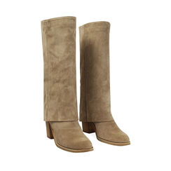 CALZATURA STIVALE CAMOSCIO BEIG, Primadonna, 271033101CMBEIG036, 002a