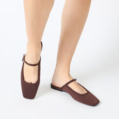 Sabots femme marron chocolat en tissu, Primadonna, 25N146006LYMORO036, 002a