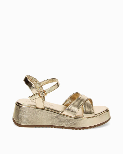 ZAPATOS CUNA LAMINADO OROG, GOLD