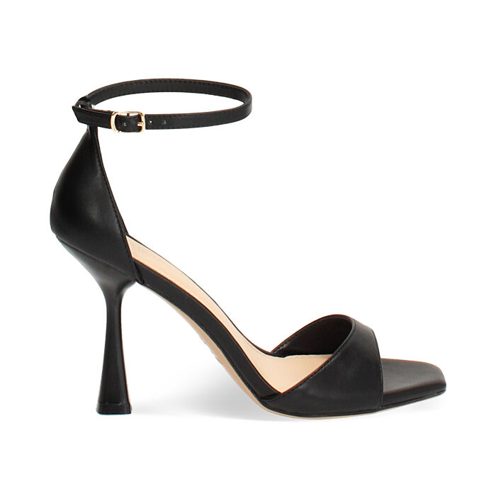 Sandales noires avec talon de 9,5 cm, Primadonna, 274961217EPNERO035