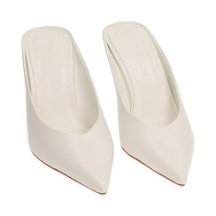 Sabot bianchi, tacco 9 cm, Primadonna, 212104905EPBIAN036, 002 preview