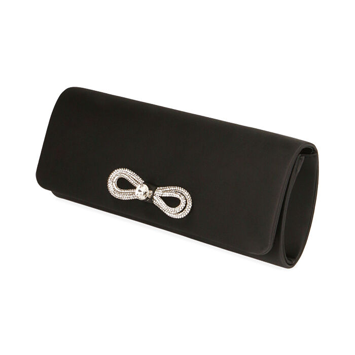 Online Borsa gioiello con strass bianco e nero Anna Cecere Pochette