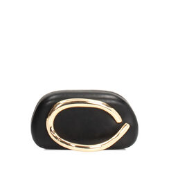 Clutch nera con tracolla removibile, Primadonna, 265109721EPNEROUNI, 001a