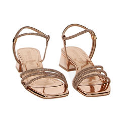 Sandales à talons rose-or miroir avec pierres, Primadonna, 234911225SRRAOR036, 002 preview