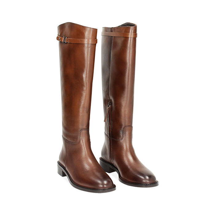 Bufalo stivale western marrone in pelle numero 37 donna