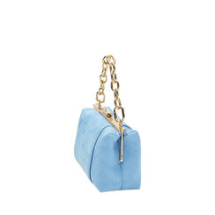 Minibag celeste con catena in microfibra, Primadonna, 235124050MFCELEUNI, 002a