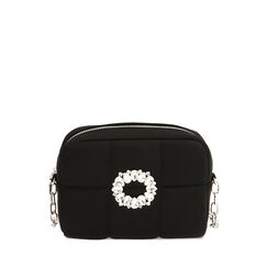 Borsa a tracolla gioiello nera in tessuto, Primadonna, 215124664LYNEROUNI, 001a