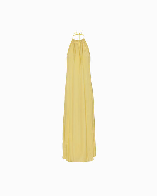 Vestito giallo radioso con dettagli eleganti, YELLOW