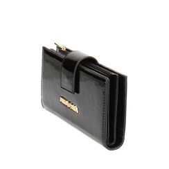 Portafoglio nero con clip, 245122158NPNEROUNI, 002a