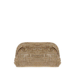 Mini bolso mujer oro en laminado con piedras, Primadonna, 255125655LPOROGUNI, 001a