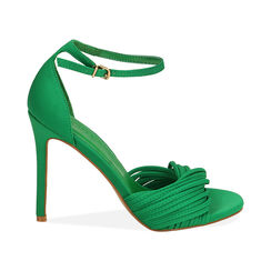 Sandales en lycra vert, talon 10,5 cm , Primadonna, 192131028LYVERD036, 001 preview