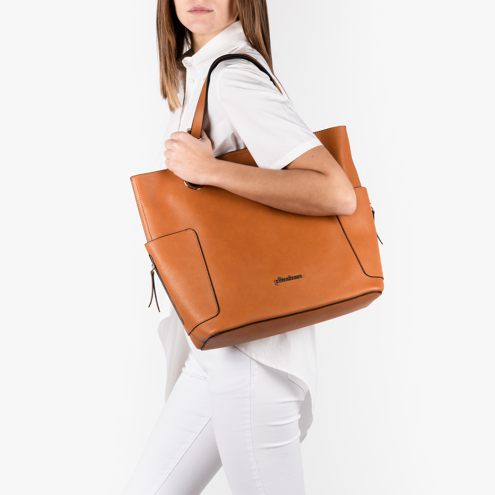 Borsa grande color cuoio | Primadonna Collection