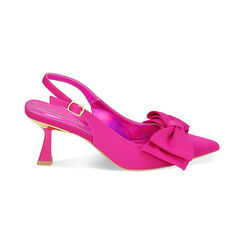 Décolleté slingback fucsia, tacco 8 cm, Primadonna, 234954509LYFUCS035, 001 preview