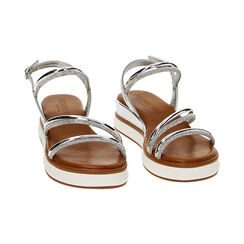 Zeppe donna argento a specchio con pietre, Primadonna, 254927286SRARGE035, 002 preview