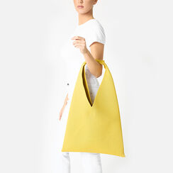 Borsa a spalla donna gialla in tessuto, Primadonna, 250510031TSGIALUNI, 002a