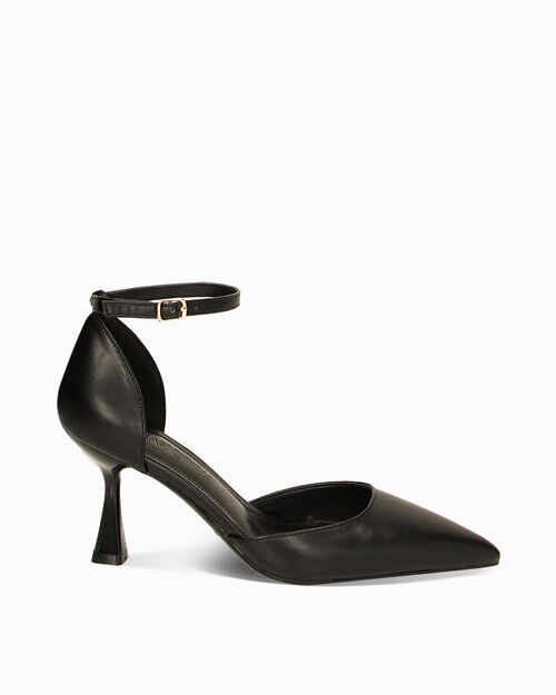 D&eacute;collet&eacute; Open Shank nere, tacco 8 cm, BLACK