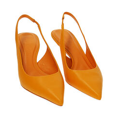 Décolleté slingback arancio, tacco 6 cm, Primadonna, 212141502EPARAN035, 002 preview