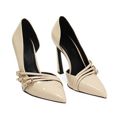 Décolleté Open shank panna in naplak, tacco 10,3 cm, Primadonna, 242106108NPPANN037, 002 preview