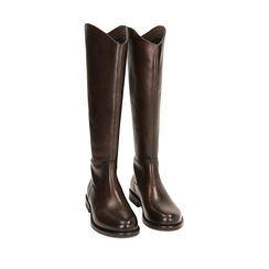 Bottes en cuir brun foncé , Primadonna, 201442016PEMORO036, 002a