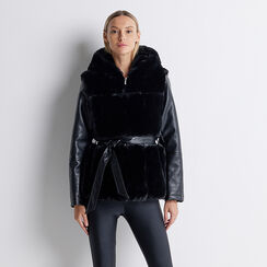ABBIGLIAMENTO PELLICCIA FUR NERO, Primadonna, 228502310FUNEROL, 001a