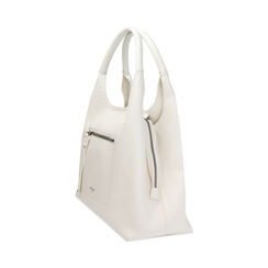 Borsa a spalla bianca con tracolla removibile, Borse, 275700618EPBIANUNI, 002 preview