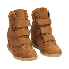 Sneakers marroni tacco 7 cm, Primadonna, 270625801MFMARR036, 003 preview