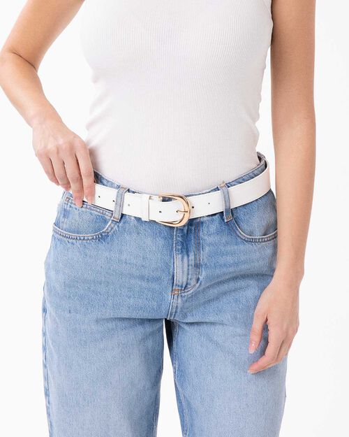 ACCESSOIRES TAILLE SYNTHETIQUE CUIR BIAN, WHITE