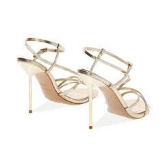 Sandali oro tacco 9,9 cm scintillanti, Primadonna, 272100106LMOROG035, 004 preview