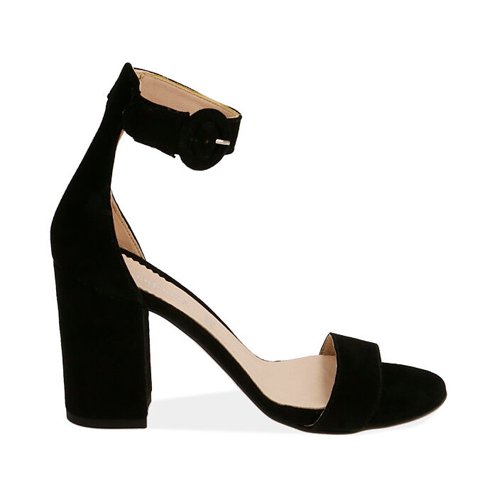 sandale a talon noir 8 cm