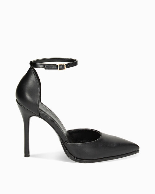 D&eacute;collet&eacute; Open Shank nere, tacco 10 cm, BLACK