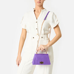 Mini sac femme violet en satin, Primadonna, 255126021RSVIOLUNI, 002a