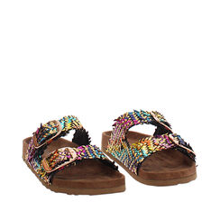 Sandali bassi da donna intrecciati multicolor, Primadonna, 257822002EIMULT036, 002a