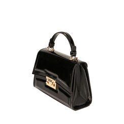 BAG MINI BAG SYNTHETIC PATENT NERO, Primadonna, 225125079VENEROUNI, 002a
