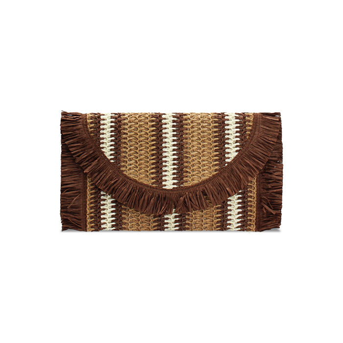 Pochette da mare in paglia marrone, Primadonna, 25J904698PGMARRUNI