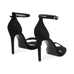 Sandalo con tacco donna nero con plateau, tacco 10 cm, Primadonna, 252133410LYNERO036, 004 preview