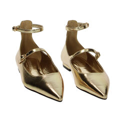 Ballerine oro a punta, Nuova Collezione Scarpe, 224906001LMOROG035, 002 preview