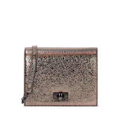 Mini bag bronzo in laminato crack, Promozioni, 245126053LCBRONUNI, 001a