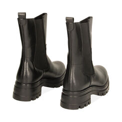 Stivaletti Chelsea neri in pelle, tacco 2 cm, Primadonna, 22N596410PENERO036, 003 preview