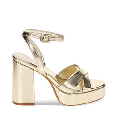 Sandale à talon femme dorée décontractée, Primadonna, 252723513LMOROG036, 001a