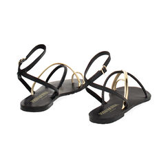 Sandali bassi donna neri stampa pitone, Primadonna, 254995606PTNERO035, 004 preview