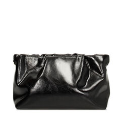Pochette nera lucida con tracolla rimovibile, Primadonna, 261751040EUNEROUNI, 001a